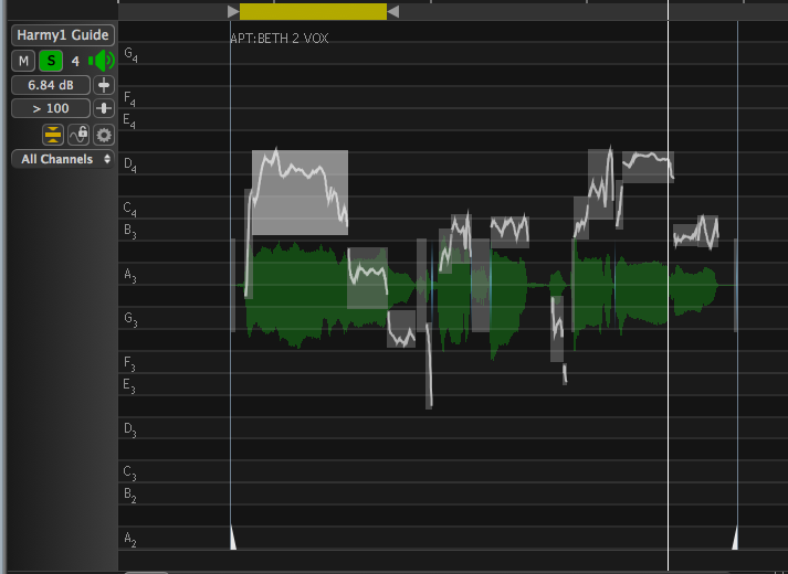 APT Example - Adjust pitch of APT harmony